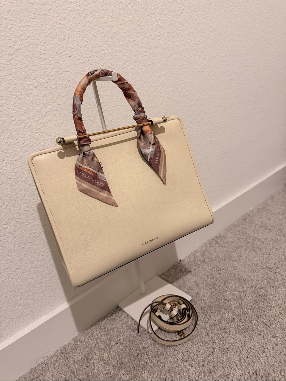 Strathberry Cream Vanilla Midi Tote